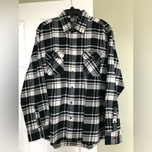 NWOT, Jachs Black and White Heritage Long Sleeve Flannel, 2 Front Pockets, XL